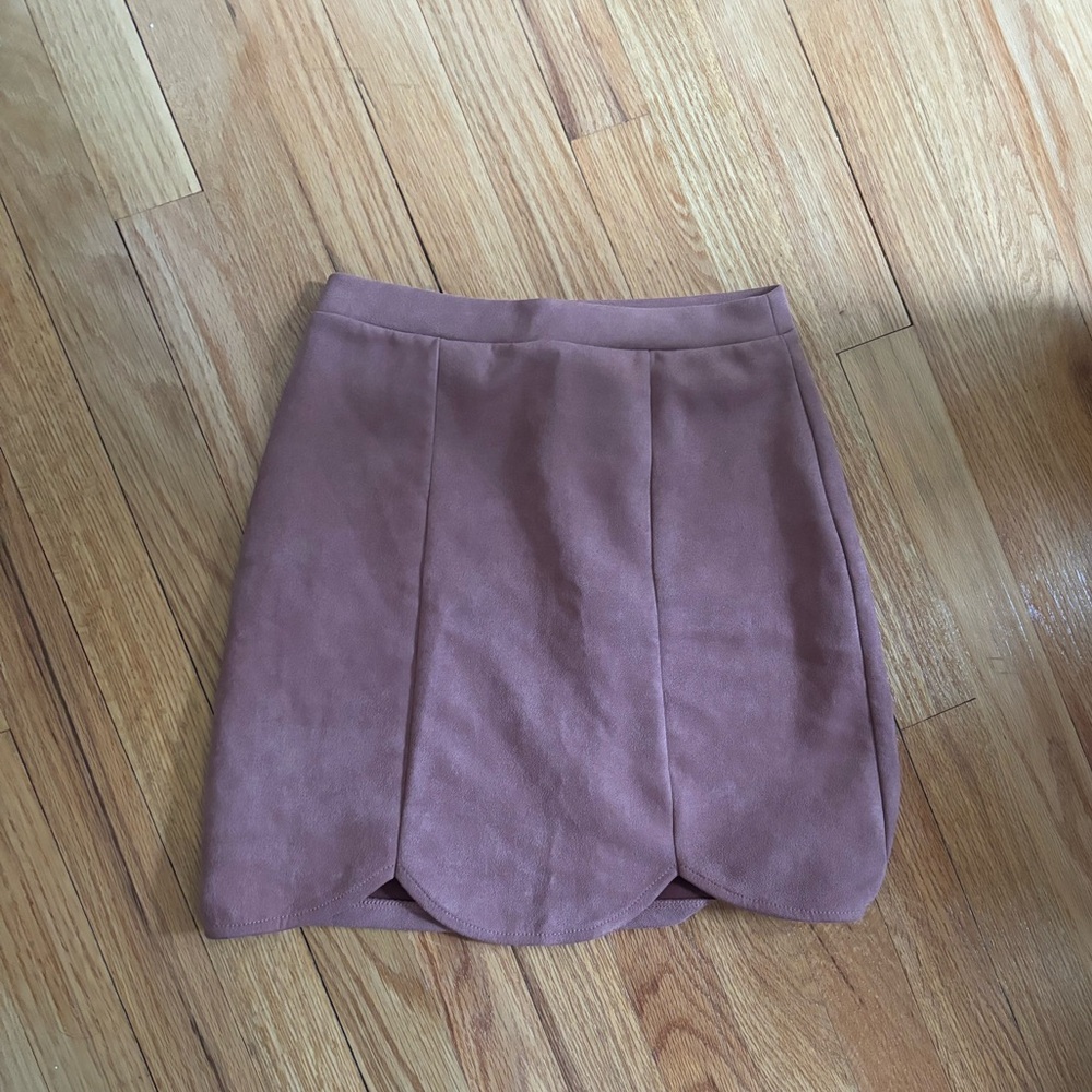 Charlotte Russe Suede Mini Skirt - Picture 1 of 3